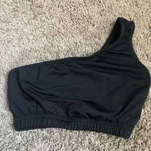 One shoulder sports bra